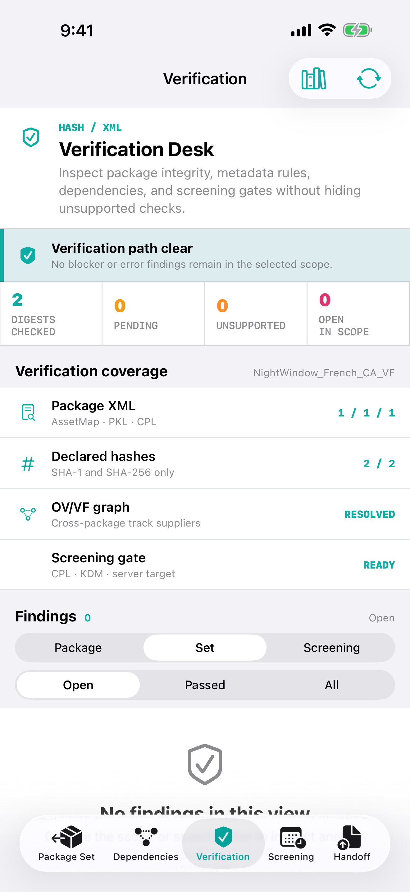 CPL Proof verification desk on iPhone